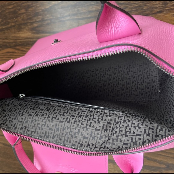 Longchamp le pliage cuir leather satchel in peony - Picture 5 of 7